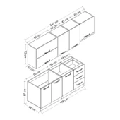 Minar 245 Cm Mutfak Dolabı Beyaz Dore 245-D5 thumbnail 8