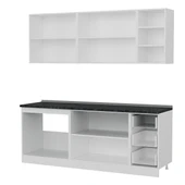 Minar 210 Cm Mutfak Dolabı Beyaz Antrasit 210-A2 thumbnail 4