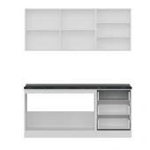 Minar 180 Cm Mutfak Dolabı Beyaz Antrasit 180-A1 thumbnail 2