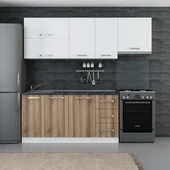 Minar 225 Cm Mutfak Dolabı Beyaz Dore 225-D4 thumbnail 1