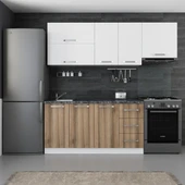 Minar 220 Cm Mutfak Dolabı Beyaz Dore 220-D8 thumbnail 1