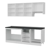 Minar 210 Cm Mutfak Dolabı Beyaz Antrasit 210-A8 thumbnail 4