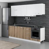 Minar 240 Cm Mutfak Dolabı Beyaz Dore 240-D6 thumbnail 3