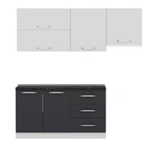 Minar 210 Cm Mutfak Dolabı Beyaz Antrasit 210-A4 - 5