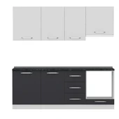 Minar 215 Cm Mutfak Dolabı Beyaz Antrasit 215-A5 thumbnail 5