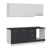 Minar 210 Cm Mutfak Dolabı Beyaz Antrasit 210-A8 thumbnail 6