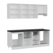 Minar 215 Cm Mutfak Dolabı Beyaz Antrasit 215-A5 thumbnail 7