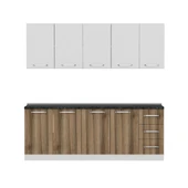 Minar 220 Cm Mutfak Dolabı Beyaz Dore 220-D3 thumbnail 5