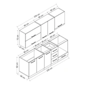 Minar 230 Cm Mutfak Dolabı Beyaz 230-B5 thumbnail 8