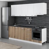 Minar 235 Cm Mutfak Dolabı Beyaz Dore 235-D5 thumbnail 3