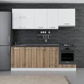 Minar 225 Cm Mutfak Dolabı Beyaz Dore 225-D5 thumbnail 1