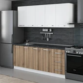 Minar 205 Cm Mutfak Dolabı Beyaz Dore 205-D1 thumbnail 3