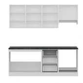 Minar 210 Cm Mutfak Dolabı Beyaz Antrasit 210-A8 thumbnail 2