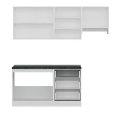 Minar 210 Cm Mutfak Dolabı Beyaz Antrasit 210-A4 - 2