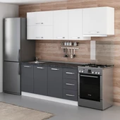 Minar 235 Cm Mutfak Dolabı Beyaz Antrasit 235-A7 thumbnail 3