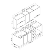 Minar 220 Cm Mutfak Dolabı Beyaz Dore 220-D9 thumbnail 8