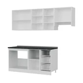 Minar 225 Cm Mutfak Dolabı Beyaz Dore 225-D4 thumbnail 4