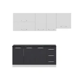 Minar 235 Cm Mutfak Dolabı Beyaz Antrasit 235-A7 thumbnail 5