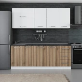 Minar 210 Cm Mutfak Dolabı Beyaz Dore 210-D2 thumbnail 1