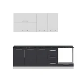 Minar 235 Cm Mutfak Dolabı Beyaz Antrasit 235-A6 thumbnail 5