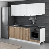 Minar 225 Cm Mutfak Dolabı Beyaz Dore 225-D8 thumbnail 3