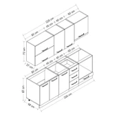 Minar 225 Cm Mutfak Dolabı Beyaz Dore 225-D5 thumbnail 8