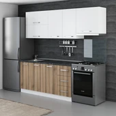 Minar 225 Cm Mutfak Dolabı Beyaz Dore 225-D4 thumbnail 3