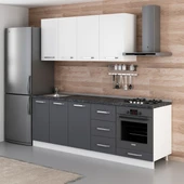 Minar 230 Cm Mutfak Dolabı Beyaz Antrasit 230-A6 thumbnail 3