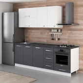 Minar 235 Cm Mutfak Dolabı Beyaz Antrasit 235-A6 thumbnail 3