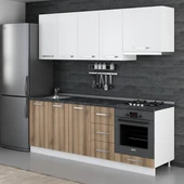 Minar 220 Cm Mutfak Dolabı Beyaz Dore 220-D6 thumbnail 3