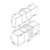 Minar 205 Cm Mutfak Dolabı Beyaz 205-B5 thumbnail 8