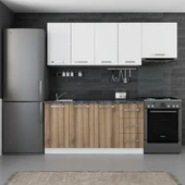 Minar 220 Cm Mutfak Dolabı Beyaz Dore 220-D5 thumbnail 1