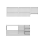 Minar 240 Cm Mutfak Dolabı Beyaz Antrasit 240-A5 thumbnail 2