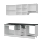 Minar 225 Cm Mutfak Dolabı Beyaz Antrasit 225-A8 thumbnail 4