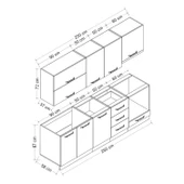 Minar 250 Cm Mutfak Dolabı Beyaz Dore 250-D8 thumbnail 8