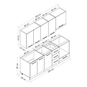 Minar 225 Cm Mutfak Dolabı Beyaz 225-B8 thumbnail 8