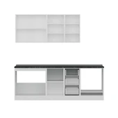 Minar 225 Cm Mutfak Dolabı Beyaz Dore 225-D3 thumbnail 2