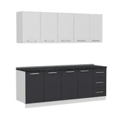 Minar 220 Cm Mutfak Dolabı Beyaz Antrasit 220-A3 thumbnail 6