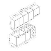 Minar 250 Cm Mutfak Dolabı Beyaz 250-B4 thumbnail 8