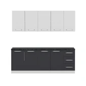 Minar 220 Cm Mutfak Dolabı Beyaz Antrasit 220-A3 thumbnail 5