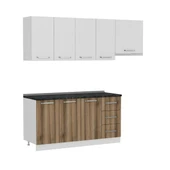 Minar 220 Cm Mutfak Dolabı Beyaz Dore 220-D5 thumbnail 6