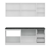 Minar 205 Cm Mutfak Dolabı Beyaz Antrasit 205-A1 thumbnail 2