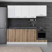 Minar 225 Cm Mutfak Dolabı Beyaz Dore 225-D7 thumbnail 1