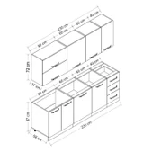 Minar 230 Cm Mutfak Dolabı Beyaz 230-B2 thumbnail 8