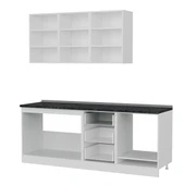 Minar 210 Cm Mutfak Dolabı Beyaz Dore 210-D6 thumbnail 4