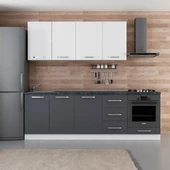 Minar 245 Cm Mutfak Dolabı Beyaz Antrasit 245-A7 thumbnail 1