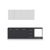 Minar 250 Cm Mutfak Dolabı Beyaz Antrasit 250-A3 - 5