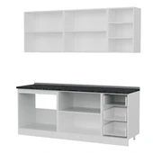 Minar 205 Cm Mutfak Dolabı Beyaz Antrasit 205-A1 thumbnail 4