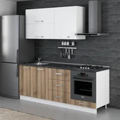 Minar 210 Cm Mutfak Dolabı Beyaz Dore 210-D3 thumbnail 3