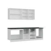 Minar 250 Cm Mutfak Dolabı Beyaz Antrasit 250-A3 - 7